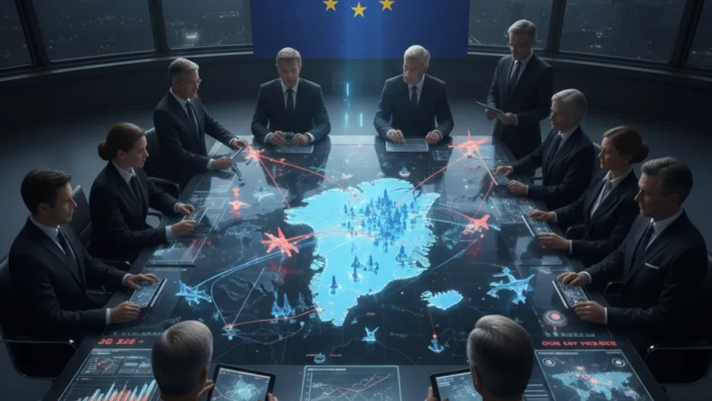 Planejamento tático militar da Europa e Groenlândia sob a bandeira da UE
